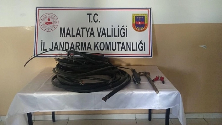 Kablo hırsızlarına suçüstü 