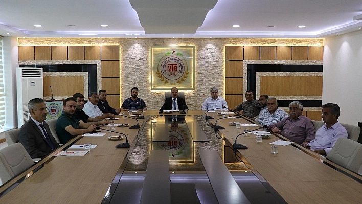 Malatya Ticaret Borsası ağustos ayı meclisi toplandı 