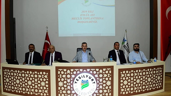 Yeşilyurt Belediye Meclisi Eylül toplantısını yaptı 