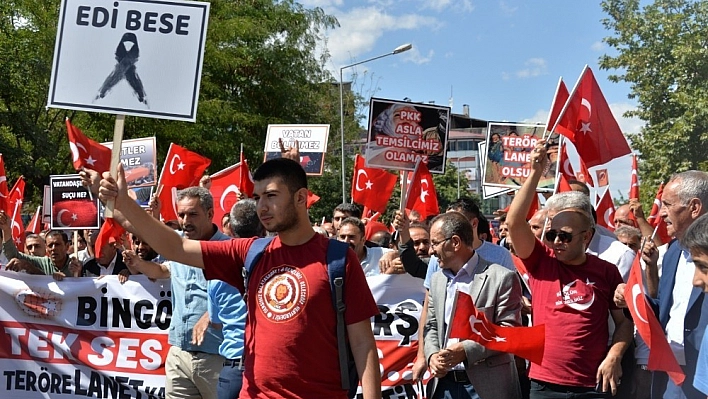 Bingöl'de teröre lanet yürüyüşü 