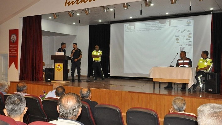 Arguvan'da okul servis sürücülerine eğitim 