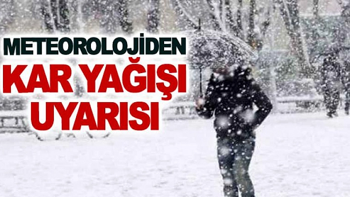 Meteorolojiden 5 İl için Yoğun Kar Yağışı Uyarısı