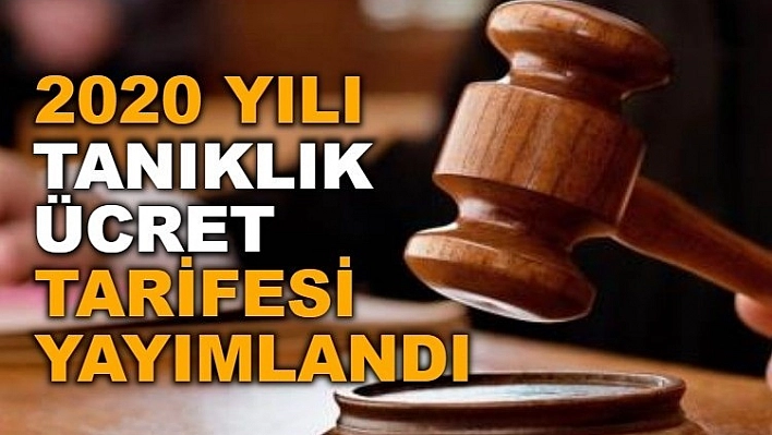 Tanıklık Ücret Tarifesi Belirlendi!