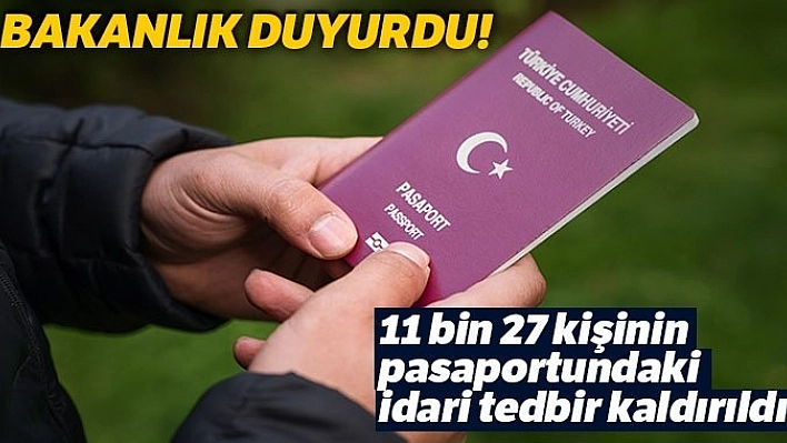 Pasaportlarda İdari Tedbir Kalktı!