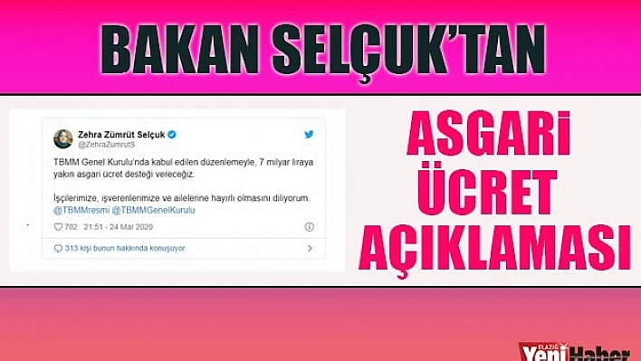 Asgari Ücret Desteği Verilecek!