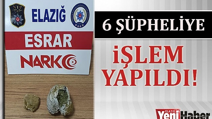 Elazığ'da Uyuşturucu Operasyonu