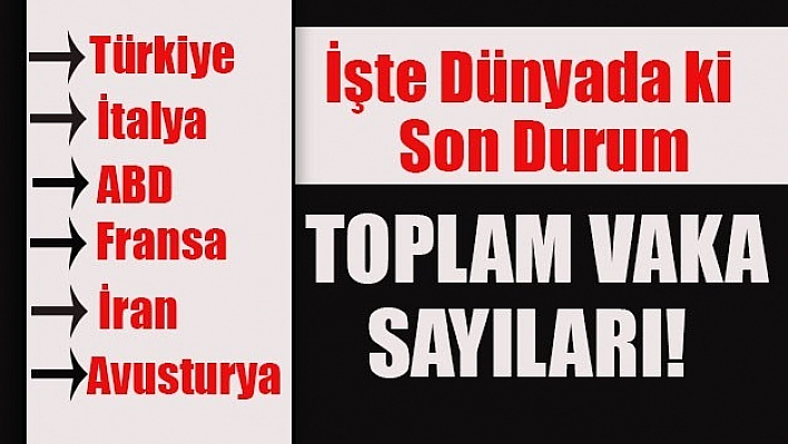 İşte Dünyada ki Son Durum ...