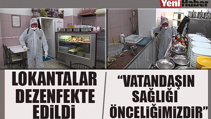 Lokantalar Dezenfekte Edildi