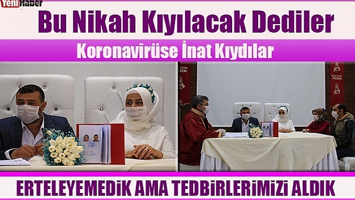 Nikah Törenlerinde Sıkı Korona Virüs Önlemi