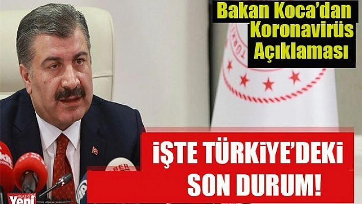 Sağlık Bakanı Koca Açıklama Yapıyor