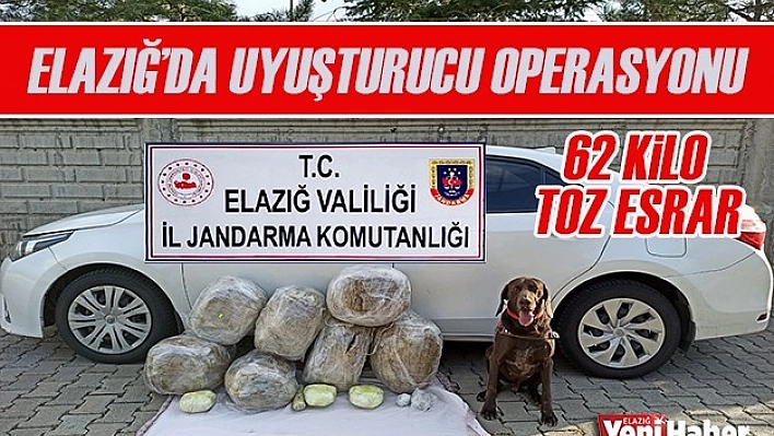 62 Kilo Toz Esrar Ele Geçirildi