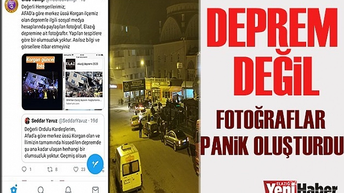 Deprem Değil Fotoğraflar Panik Oluşturdu