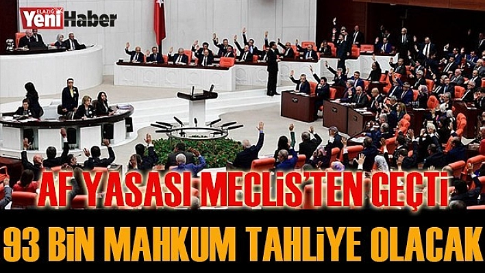 İnfaz Yasası TBMM'den Geçti