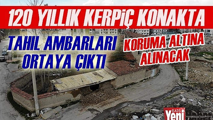 Kerpiç Konakta 90 Yıllık Tahıl Ambarları Ortaya Çıktı