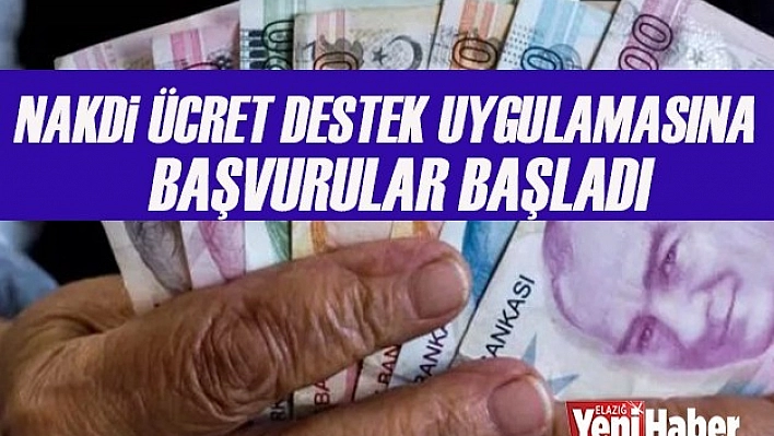 Nakdi Ücret Destek Uygulamasına Başvurular Başladı