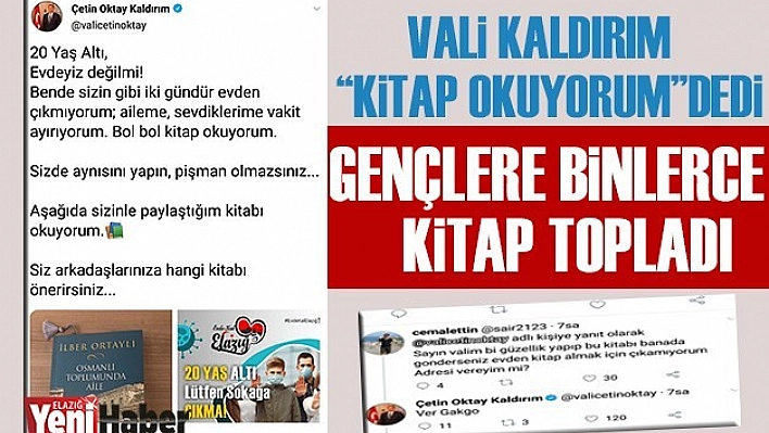 Vali Kaldırım Gençlere Binlerce Kitap Topladı