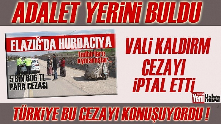 Vali Kaldırım Cezayı İptal Etti