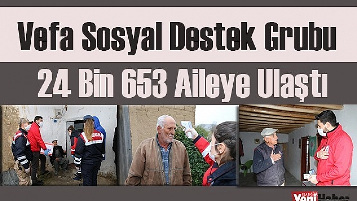 Vefa Sosyal Destek Grubu 24 Bin 653 Aileye Ulaştı