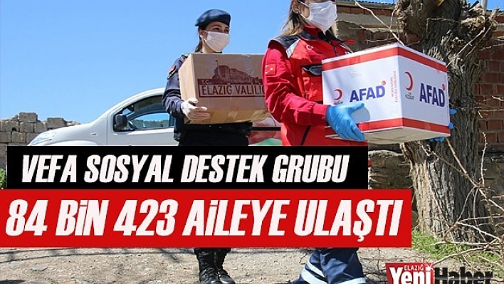 Vefa Sosyal Destek Grubu 84 Bin 423 Aileye Ulaştı