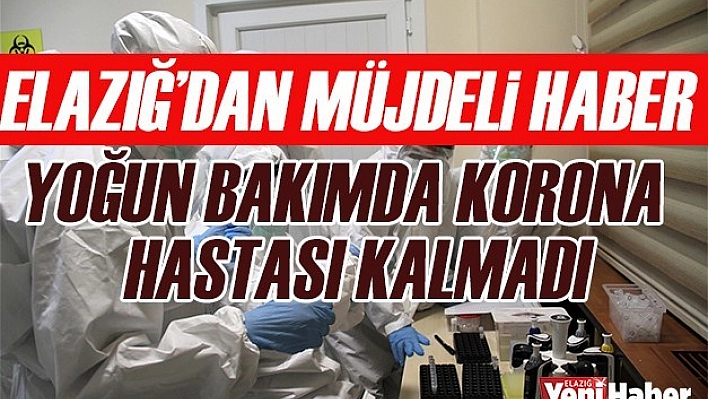 Yoğun Bakımda Korona Hastası Kalmadı