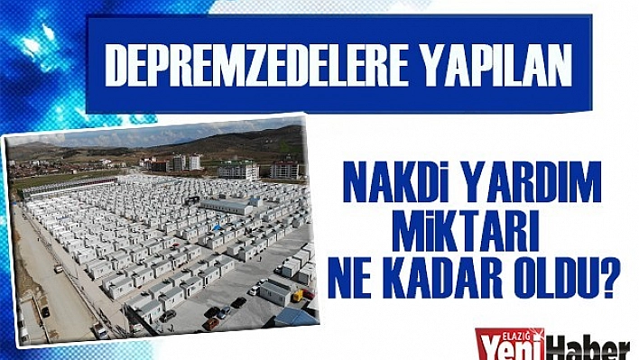 Depremzedelere Yapılan Nakdi Yardım Ne Kadar Oldu?