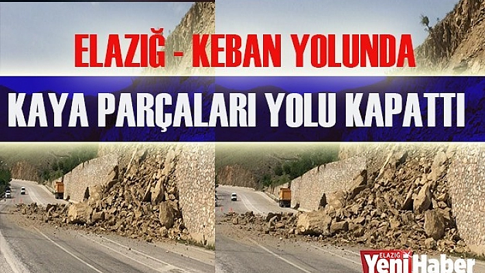 Elazığ-Keban Yolunda Heyelan