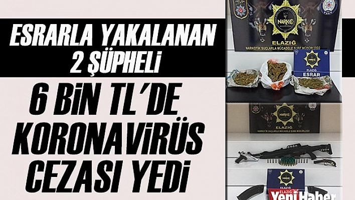 Esrarla Yakalanan 2 Şüpheli Korona Cezası Yedi