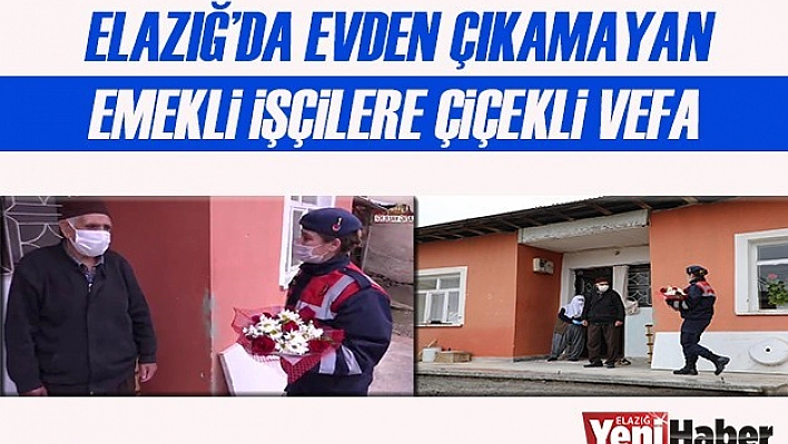 Evden Çıkamayan Emekli İşçilere Çiçekli Vefa