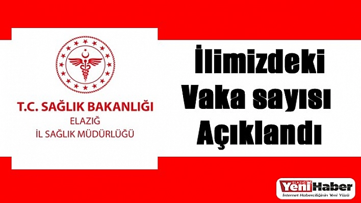 Elazığ'da Koronavirüs Vaka Sayısı Belli Oldu!