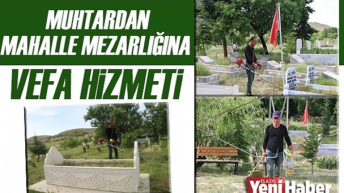 Muhtardan Mahalle Mezarlığına Vefa Hizmeti