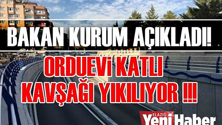 Orduevi Katlı Kavşağı Yıkılıyor