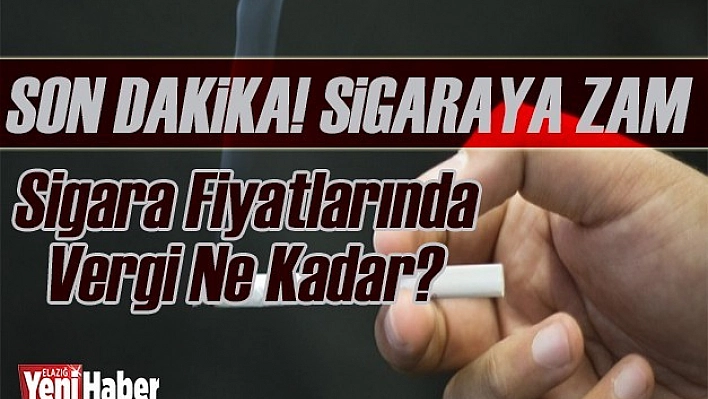 Sigarada ÖTV Oranı Arttı