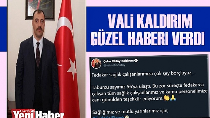 Vali Kaldırım Taburcu Olan Hasta Sayısını Açıkladı