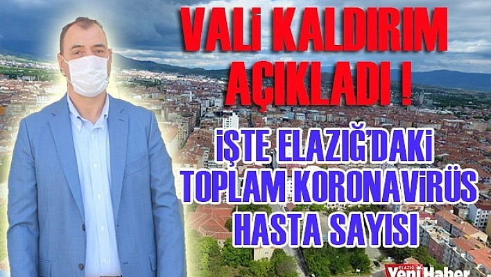 Vali Kaldırım Vaka Sayısını Açıkladı!