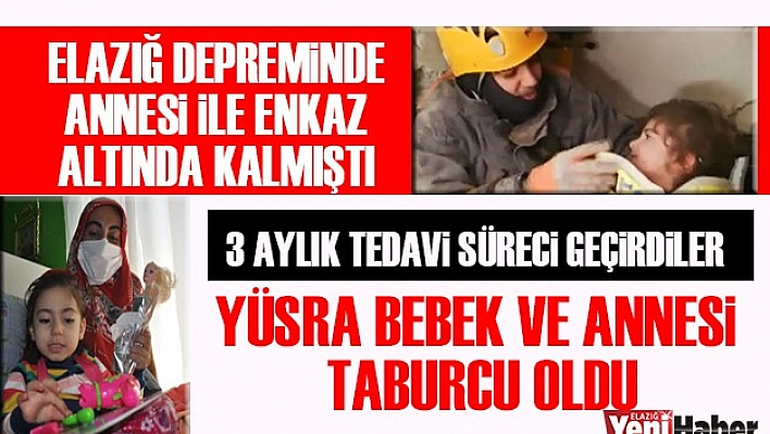 Yüsra Bebek ve Annesi Taburcu Oldu
