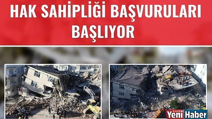 Afetzede Vatandaşların Hak Sahipliği Başvuruları Başlıyor