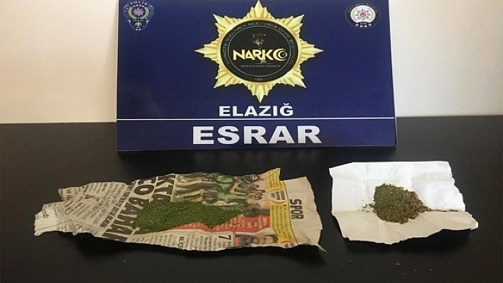 Elazığ'da Uyuşturucu Operasyonu!