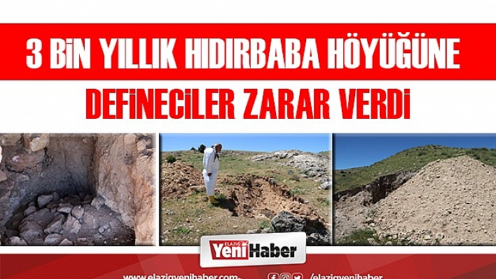 Hıdırbaba Höyüğüne Defineciler Zarar Verdi
