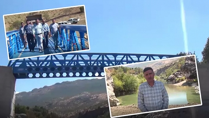 Baharda karların erimesi ile coşan Dipni Çayı üzerine köprü yapıldı