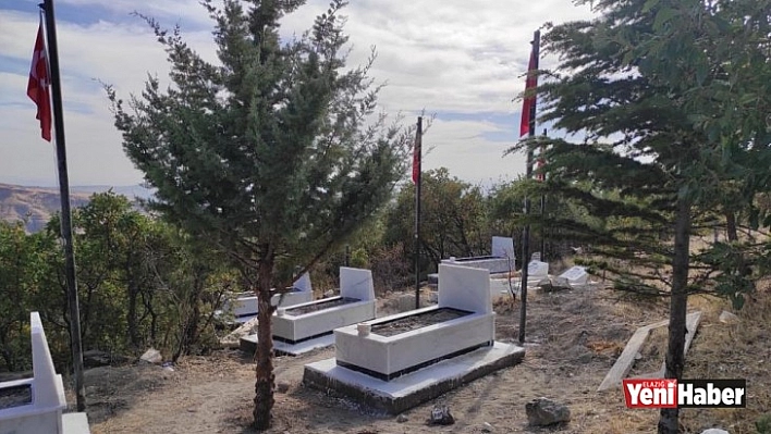 Çemişgezek'te Şehit Kabirleri Yenilendi