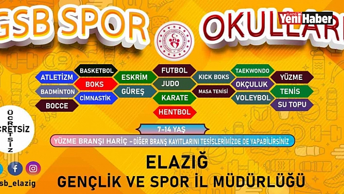 Spor Okulları kayıtları başladı