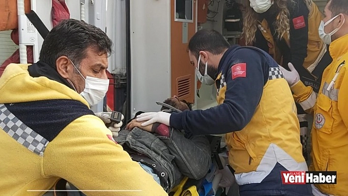 Elazığ'da İnşaattan Düşen Genç Yaralandı!