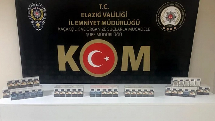 Elazığ'da Kaçak Sigara Operasyonu