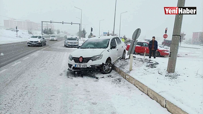 Elazığ'da kar yağışından dolayı ekipler seferber oldu