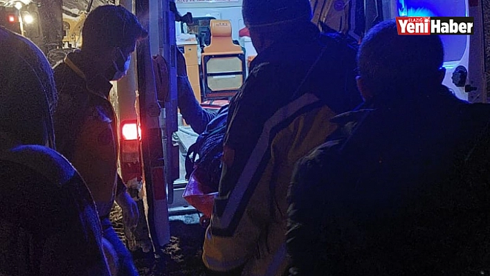 Elazığ'da karda mahsur kalan vatandaş 5 saatlik çalışmanın ardından kurtarıldı