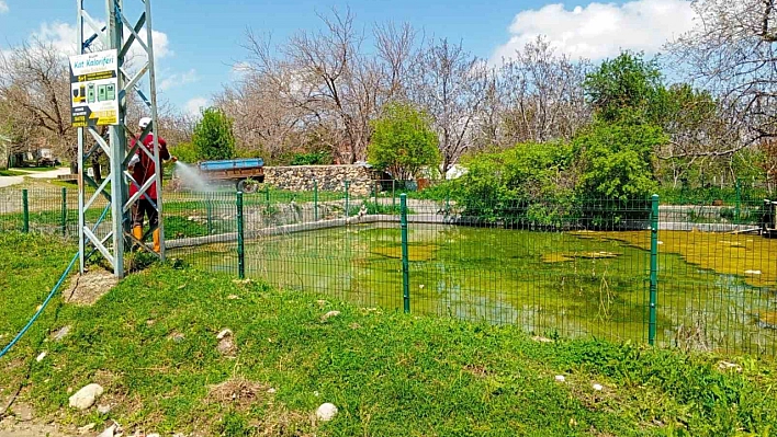 Elazığ'da larva ilaçlama çalışmaları sürüyor
