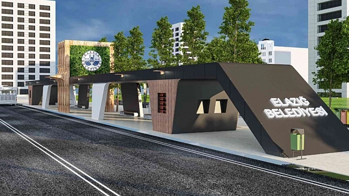 Elazığ'da Otobüs Durakları Yenileniyor
