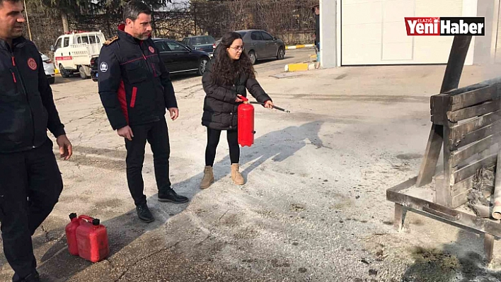 Öğrencilere Yangın Eğitimi ve Tatbikatı Verildi