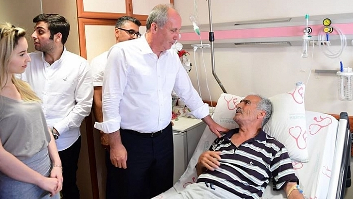 İnce, Şehit Sekin'in kaza geçiren babasını ziyaret etti