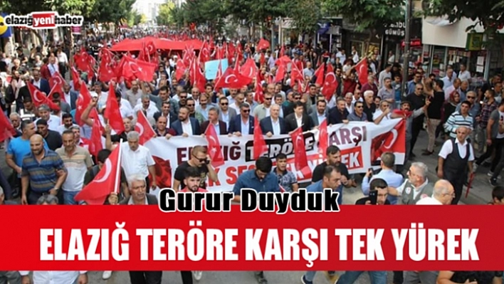 Elazığ'da 'teröre lanet' Yürüyüşü
